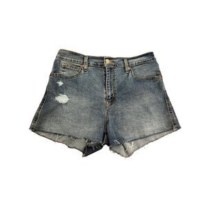 Levi Strauss Denim Heritage High Rise Frayed Hem Shorts 3" Sz 27 / 4